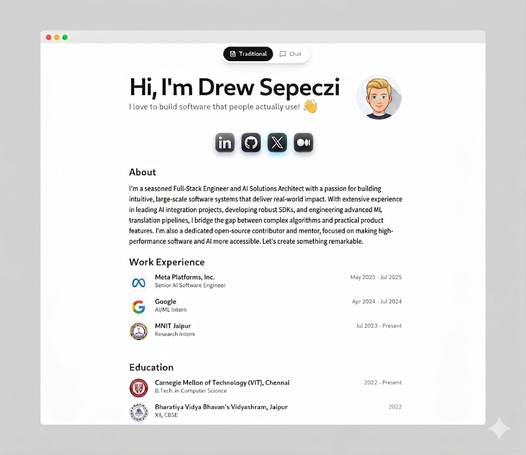 Portfolio template preview 3